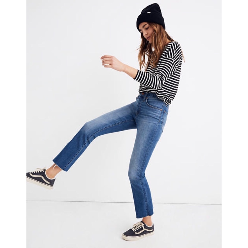 Madewell Cali Demi Boot Raw Step Hem Jeans NWT